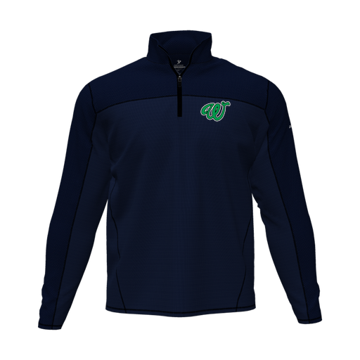 [CUS-DFW-QTRZ-PER-LSL-NVY-AS-LOGO1] Quarter Zip Pullover (Adult S, Navy, Logo 1)