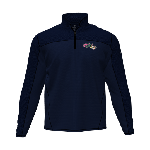 [CUS-DFW-QTRZ-PER-LSL-NVY-AS-LOGO3] Quarter Zip Pullover (Adult S, Navy, Logo 3)