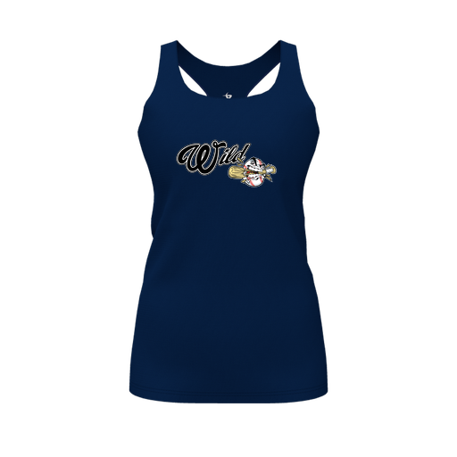 [FT0TRBNV-FYS-LOGO2] Decker Racerback Tank Top (Female Youth S, Navy, Logo 2)
