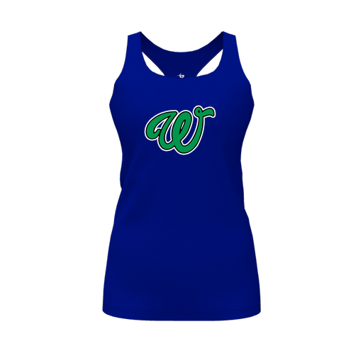 [FT0TRBRY-FYS-LOGO1] Decker Racerback Tank Top (Female Youth S, Royal, Logo 1)