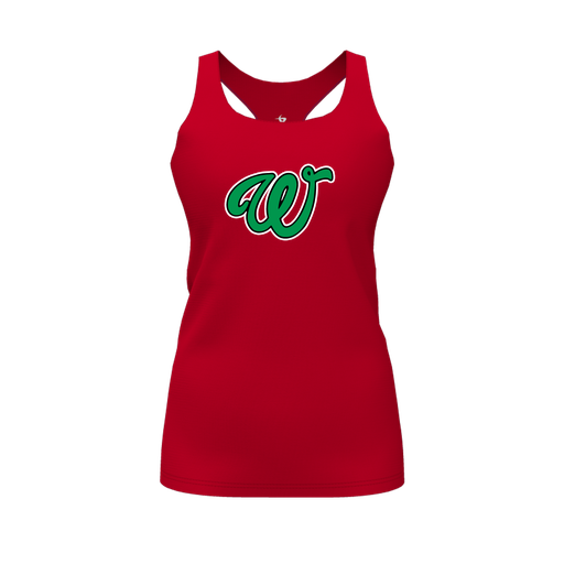 [FT0TRBRD-FYS-LOGO1] Decker Racerback Tank Top (Female Youth S, Red, Logo 1)