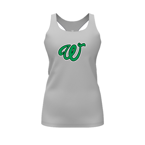 [FT0TRBGY-FYS-LOGO1] Decker Racerback Tank Top (Female Youth S, Gray, Logo 1)