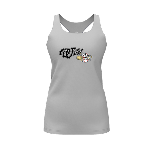 [FT0TRBGY-FYS-LOGO2] Decker Racerback Tank Top (Female Youth S, Gray, Logo 2)