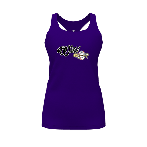 [FT0TRBPP-FYS-LOGO2] Decker Racerback Tank Top (Female Youth S, Purple, Logo 2)