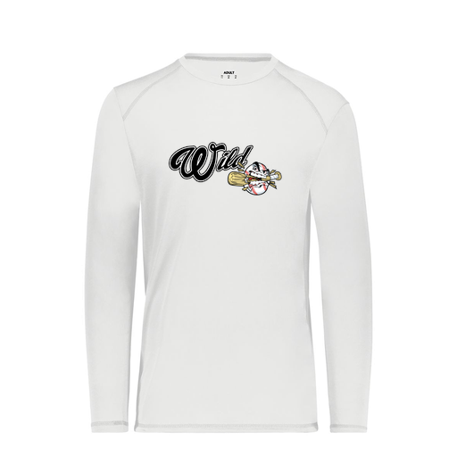 [6845.005.S-LOGO2] Men's SoftTouch Long Sleeve (Adult S, White, Logo 2)