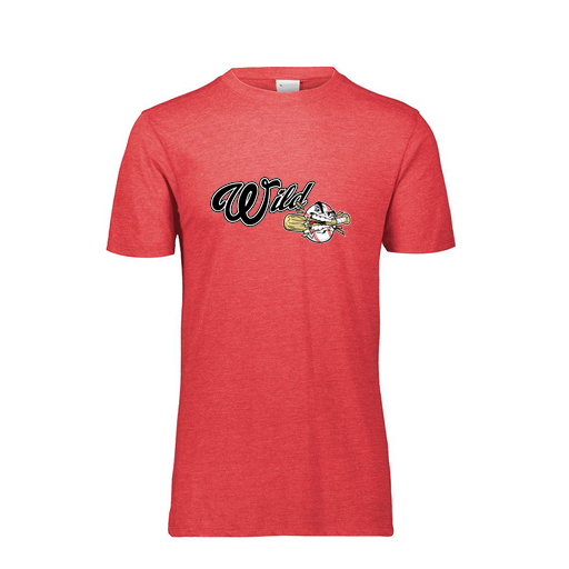 [FTSCUBRD-YS-LOGO2] Decker Youth Tri-Blend T-Shirt - Short Sleeve (Youth S, Red, Logo 2)