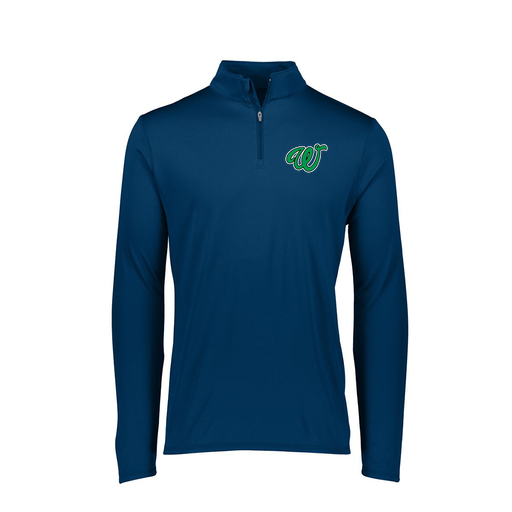 [FTLQFLNV-FAXS-LOGO1] Decker Women's Flex-Lite 1/4 Zip Shirt (Female Adult XS, Navy, Logo 1)