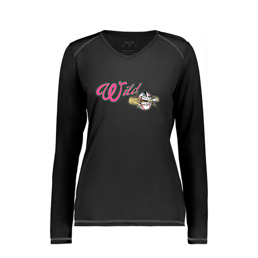 [6847.080.XS-LOGO3] Women's SoftTouch Long Sleeve (Female Adult XS, Black, Logo 3)