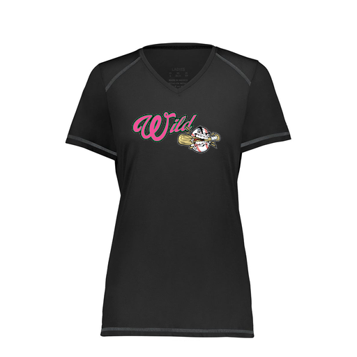 [6844.080.XS-LOGO3] Women's SoftTouch Short Sleeve (Female Adult XS, Black, Logo 3)