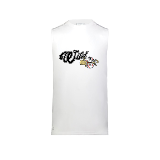 [222593.005.S-LOGO2] Men's CoolDry TankTop (Adult S, White, Logo 2)