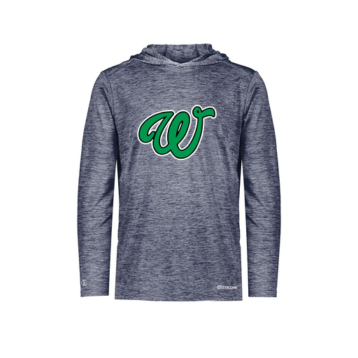 [FOLHCGNV-AS-LOGO1] Decker Men's Charge Hoodie (Adult S, Navy, Logo 1)