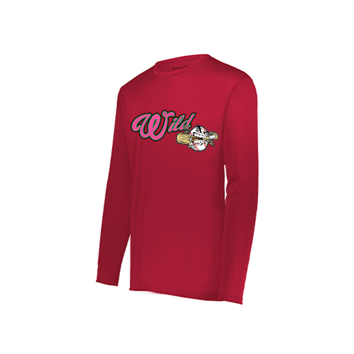 [222822.083.XS-LOGO3] Men's LS Smooth Sport Shirt (Adult XS, Red, Logo 3)