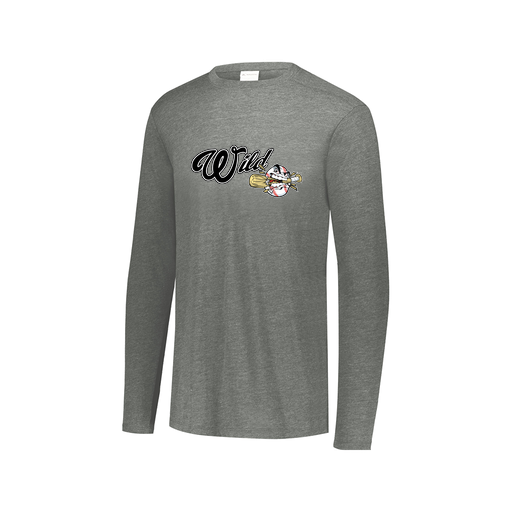 [FTLCUBGY-AXS-LOGO2] Decker Men's Tri-Blend T-Shirt - Long Sleeve (Adult XS, Gray, Logo 2)