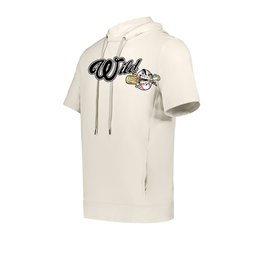 [222505.907.S-LOGO2] Men's Venturs Soft Knit Short Sleeve Hoodie (Adult S, White, Logo 2)
