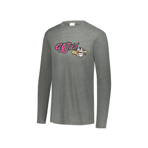 [FTLCUBGY-YS-LOGO3] Decker Youth Tri-Blend T-Shirt - Long Sleeve (Youth S, Gray, Logo 3)